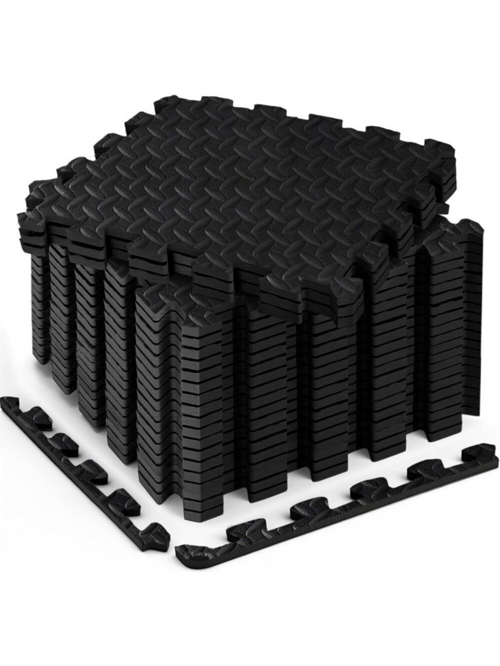 18pcs Interlocking Foam Exercise Mat, Water-Resistant, 18sqft for Home Gym